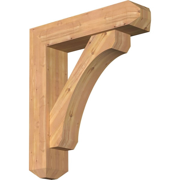 Ekena Millwork Legacy Craftsman Smooth Bracket w/ Offset Brace, Western Red Cedar, 7 1/2"W x 32"D x 36"H BKT0806X32X36LEC04SWR - main